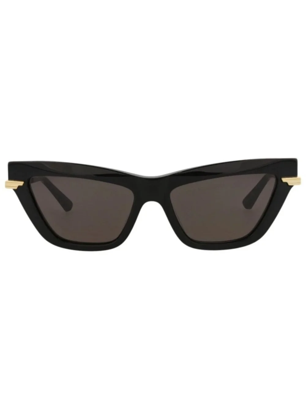New Bottega Veneta Women's Sunglasses Cat Eye Recycled Acetate Frame Black Gold